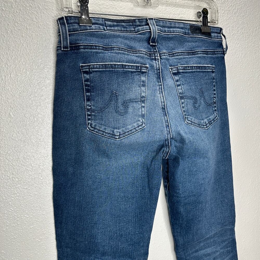AG Medium Wash Whiskered Raw Hem Harper Essential Straight Leg Jeans 29R - Picture 7 of 13